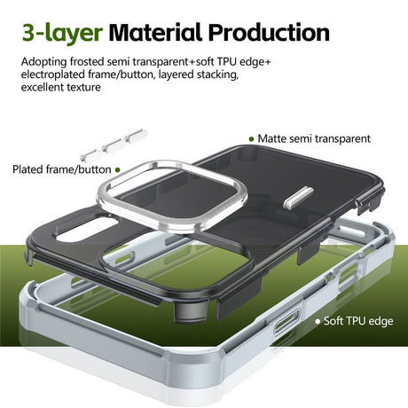iPhone 17 Pro EIDERWOOD Mat Hybrid Plast Cover - MagSafe Kompatibel - Grå