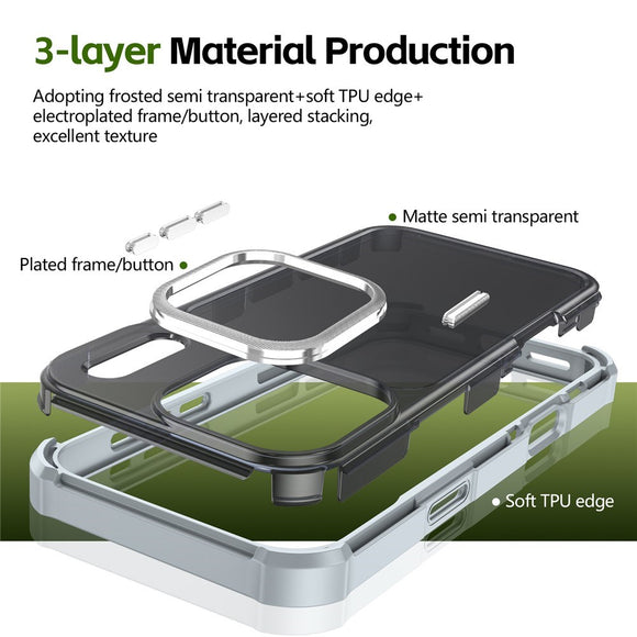 iPhone 17 Pro EIDERWOOD Mat Hybrid Plast Cover - MagSafe Kompatibel - Grå