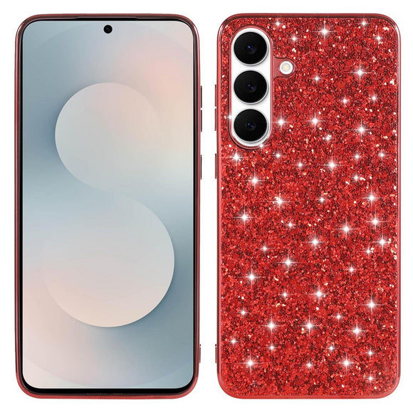 Samsung Galaxy A57 EIDERWOOD Plast Glitter Cover - Rød