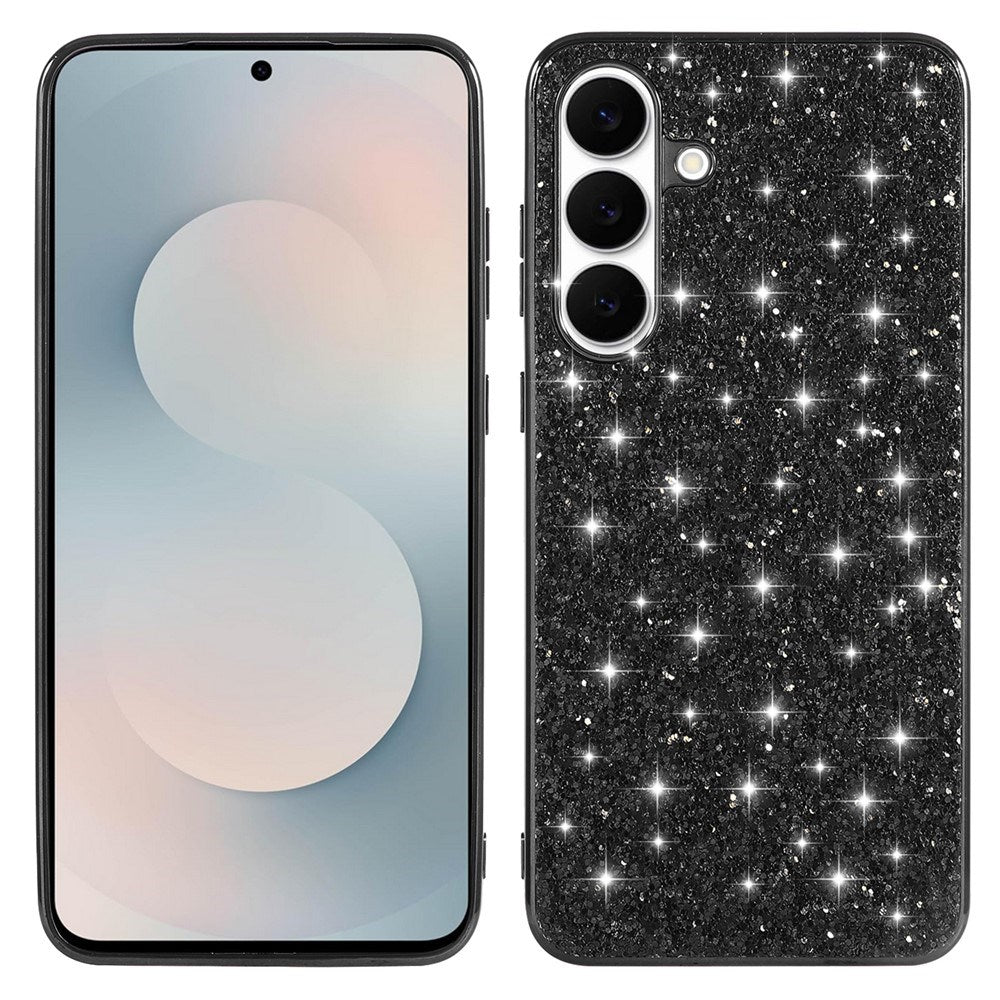 Samsung Galaxy A57 EIDERWOOD Plast Glitter Cover - Sort