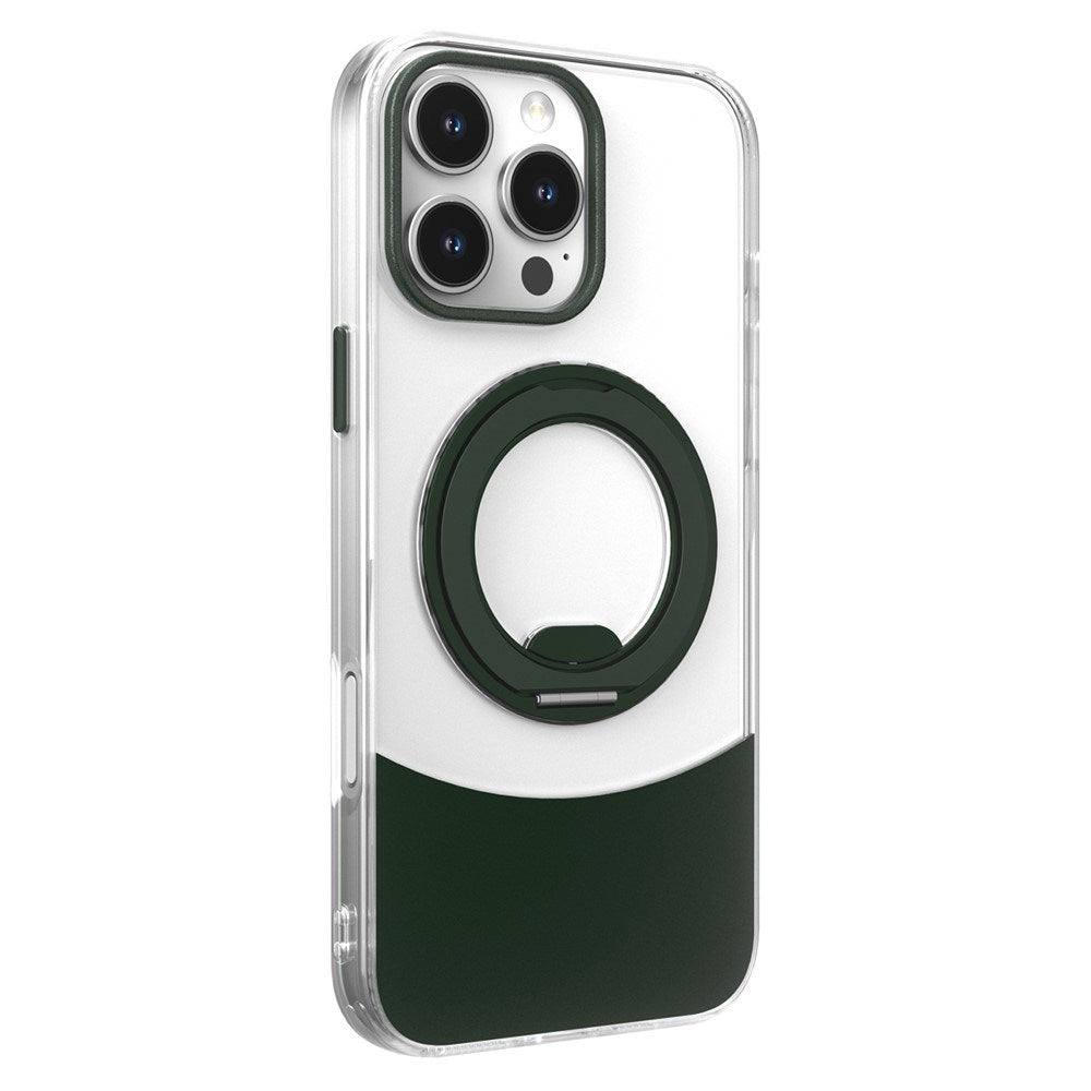 iPhone 17 EIDERWOOD Hybrid Cover med Ståfunktion - MagSafe Kompatibel - Gennemsigtig / Grøn