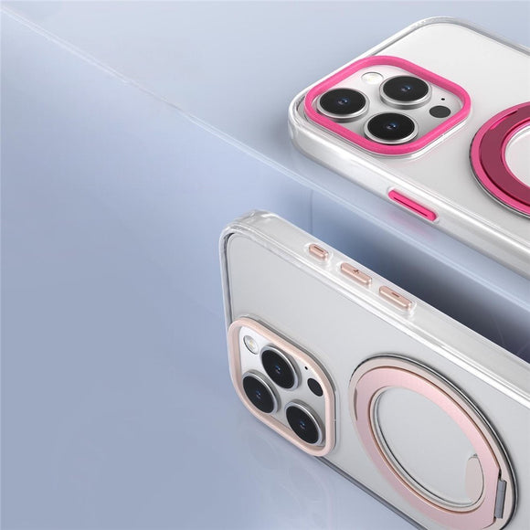 iPhone 13 Pro EIDERWOOD Hybrid Cover med Ståfunktion - MagSafe Kompatibel - Gennemsigtig / Sort
