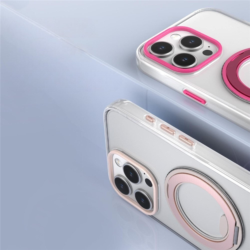 iPhone 16 EIDERWOOD Hybrid Cover med Ståfunktion - MagSafe Kompatibel - Gennemsigtig / Sort