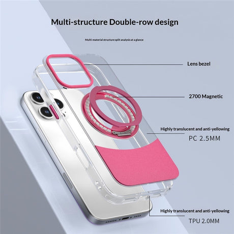 iPhone 13 Pro EIDERWOOD Hybrid Cover med Ståfunktion - MagSafe Kompatibel - Gennemsigtig / Sort