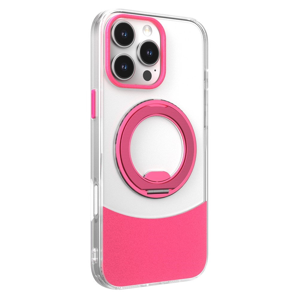 iPhone 13 Pro EIDERWOOD Hybrid Cover med Ståfunktion - MagSafe Kompatibel - Gennemsigtig / Pink