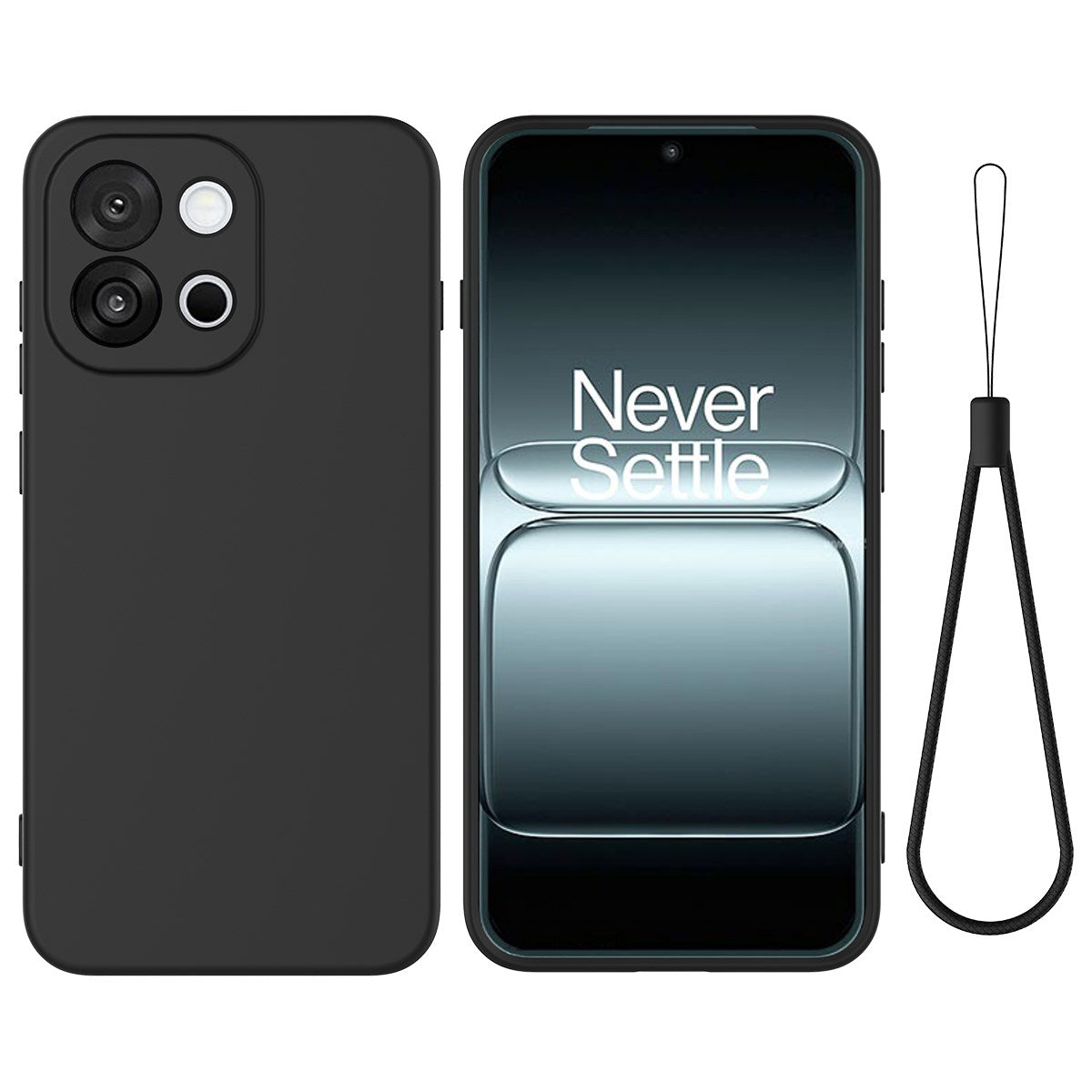 OnePlus Nord 6 EIDERWOOD Foret Silikone Cover m. Strop - Sort