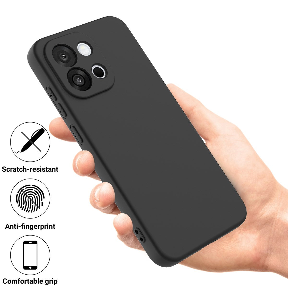 OnePlus Nord 6 EIDERWOOD Foret Silikone Cover m. Strop - Sort
