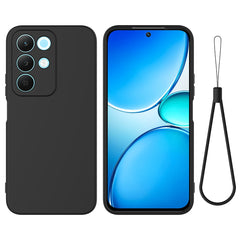 Realme C100 EIDERWOOD Silikone Cover m. Strop - Sort
