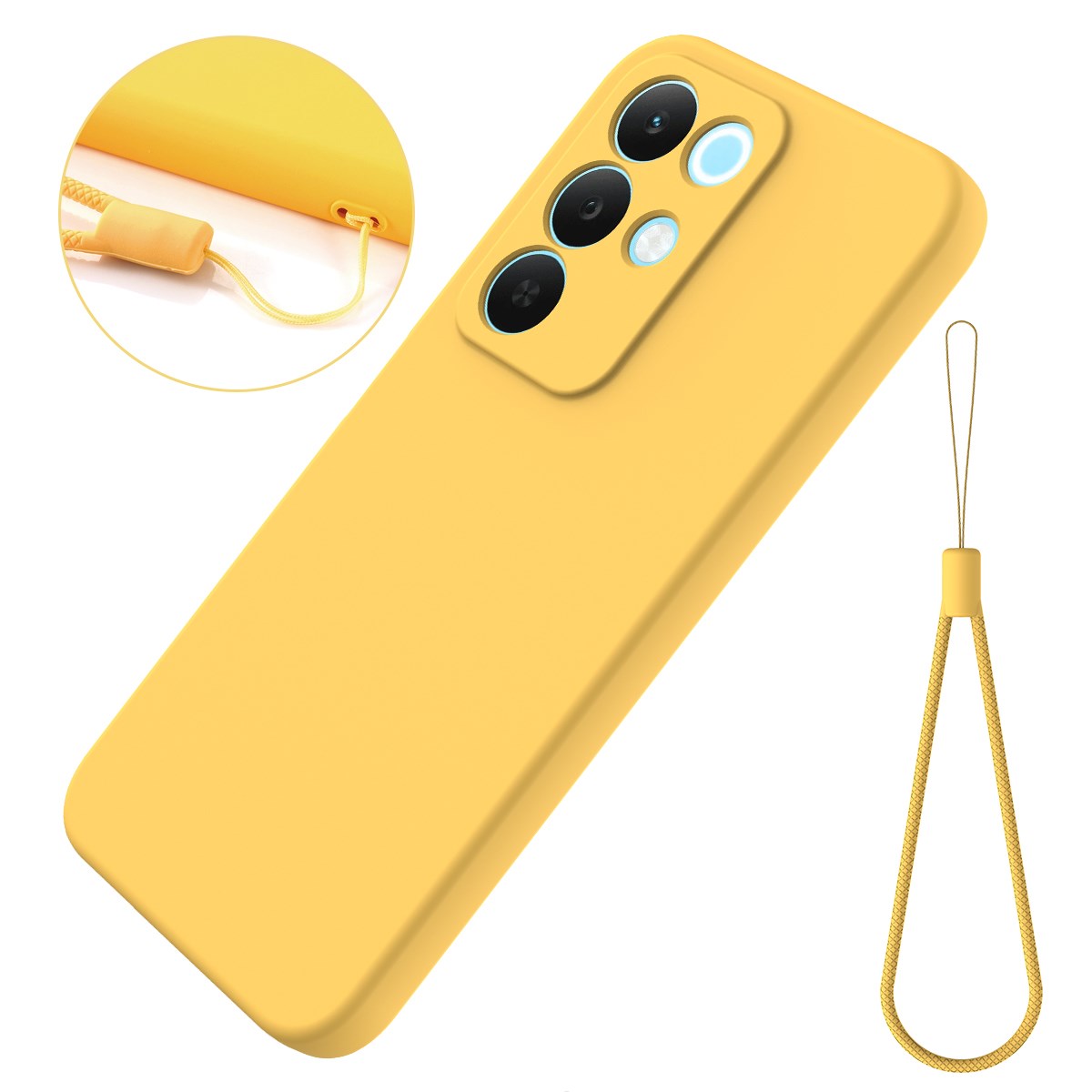 Realme C100 EIDERWOOD Silikone Cover m. Strop - Gul