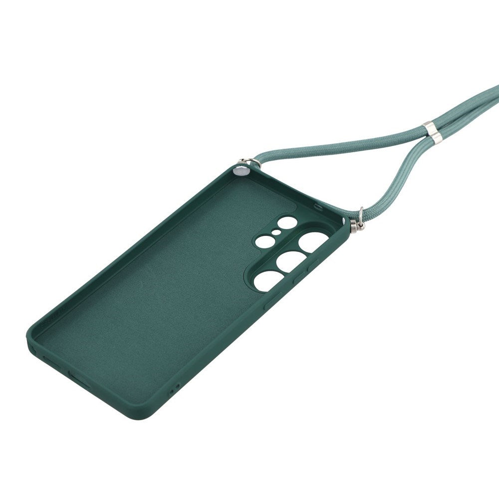 Samsung Galaxy S26 Ultra EIDERWOOD Foret Fleksibelt Plast Cover m. Strop - Mørkegrøn