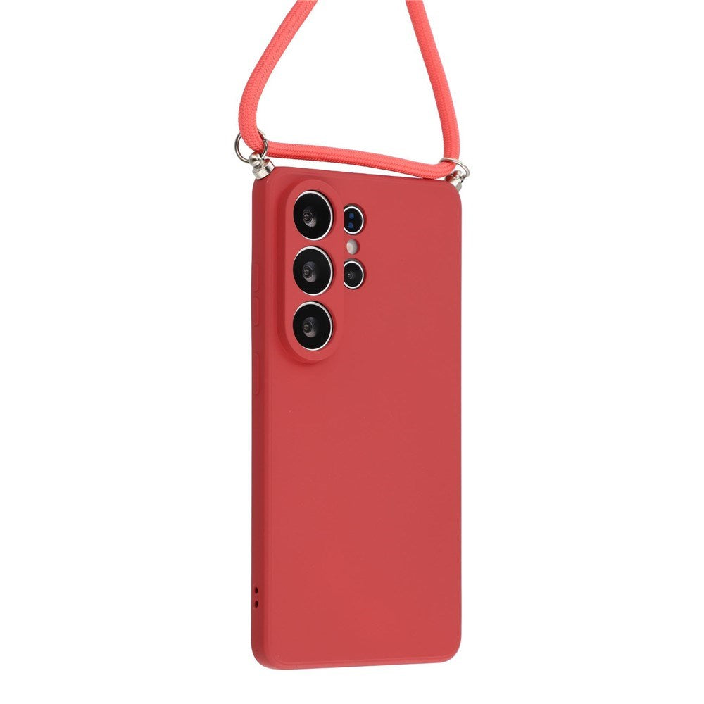 Samsung Galaxy S26 Ultra EIDERWOOD Foret Fleksibelt Plast Cover m. Strop - Mørkerød