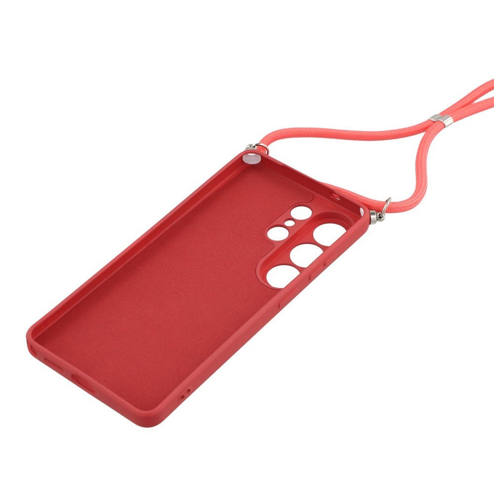 Samsung Galaxy S26 Ultra EIDERWOOD Foret Fleksibelt Plast Cover m. Strop - Mørkerød