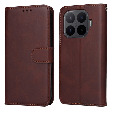 Xiaomi 17T EIDERWOOD Kunstlæder Flip Cover m. Strop - Brun