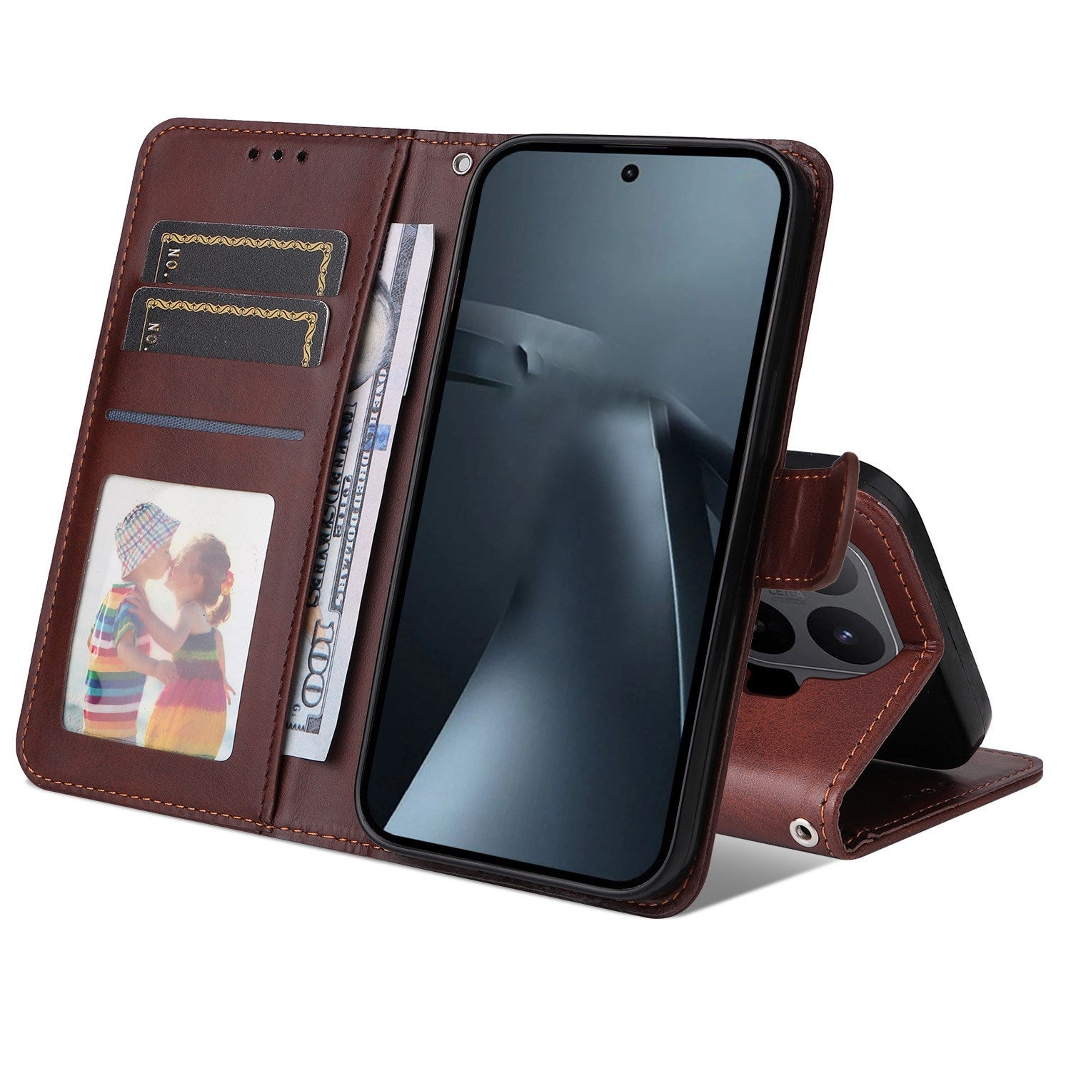 Xiaomi 17T EIDERWOOD Kunstlæder Flip Cover m. Strop - Brun
