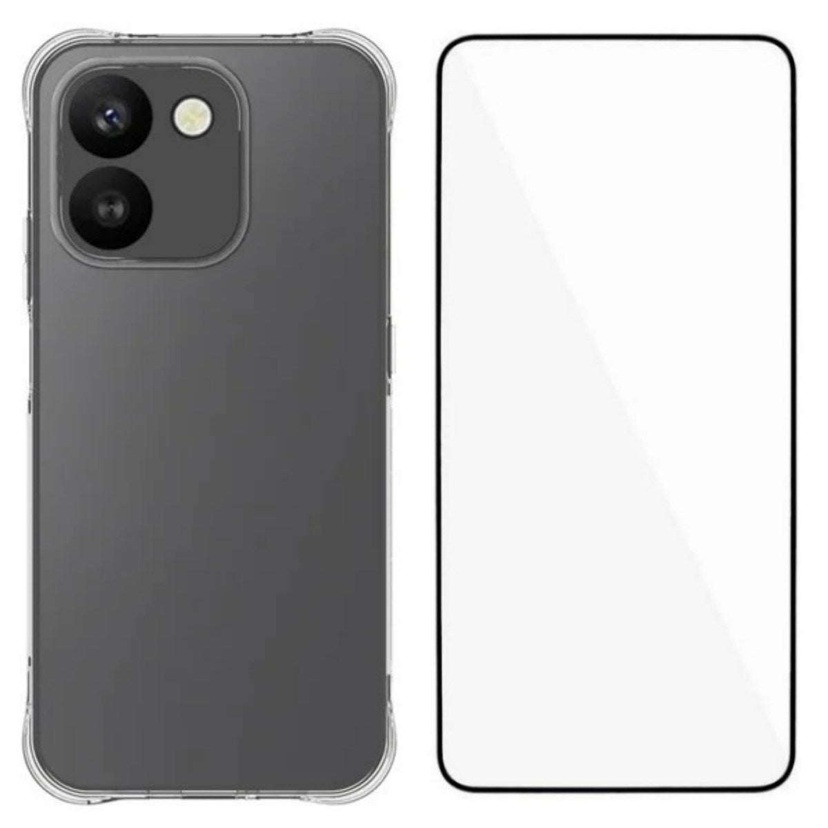 Honor 600 Smart Fleksibelt Plast Cover m. Skærmbeskyttelse - Gennemsigtigt