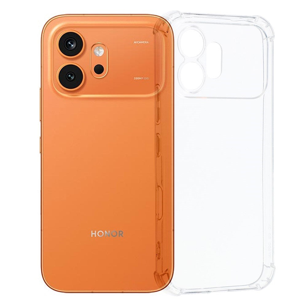Honor 600 EIDERWOOD Fleksibelt Plast Cover m. Stødabsorberende Hjørner - Gennemsigtig