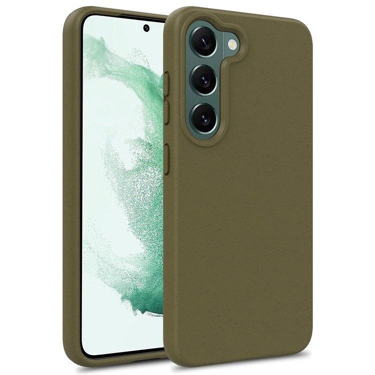 Samsung Galaxy S23 Mat Fleksibel Plastik Cover - Mørkegrøn