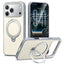 iPhone 18 Pro Max / 17 Pro Max EIDERWOOD Hybrid Plast Cover m. Roterende Kickstand - MagSafe Kompatibel - Hvid