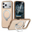 iPhone 18 Pro Max / 17 Pro Max EIDERWOOD Hybrid Plast Cover m. Roterende Kickstand - MagSafe Kompatibel - Beige