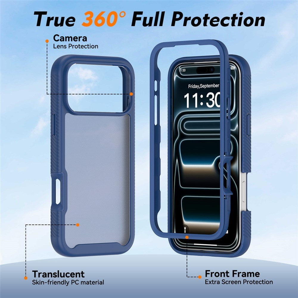 iPhone 18 Pro Max / 17 Pro Max EIDERWOOD Todelt Mat Hybrid Plast Cover - Blå