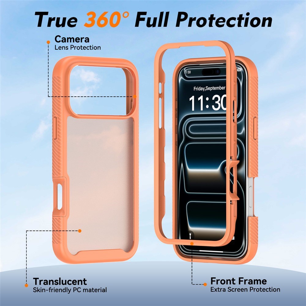 iPhone 18 Pro Max / 17 Pro Max EIDERWOOD Todelt Mat Hybrid Plast Cover - Orange