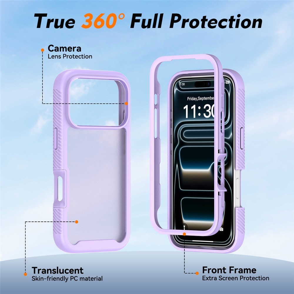 iPhone 18 Pro / 17 Pro EIDERWOOD Todelt Mat Hybrid Plast Cover - Lilla