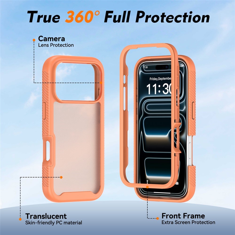 iPhone 18 Pro / 17 Pro EIDERWOOD Todelt Mat Hybrid Plast Cover - Orange