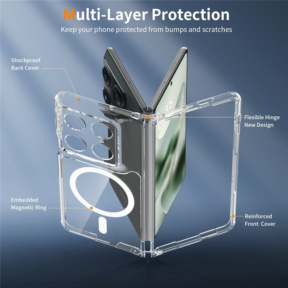 Motorola Razr Fold EIDERWOOD Hybrid Plastik Cover - MagSafe Kompatibel - Gennemsigtig