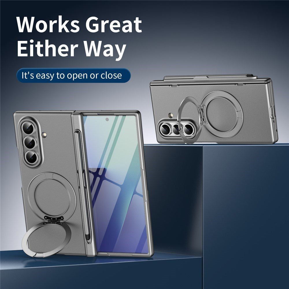 Samsung Galaxy Z Fold8 Ultra EIDERWOOD Cover m. Skærmbeskyttelse & Ståfunktion - Grå
