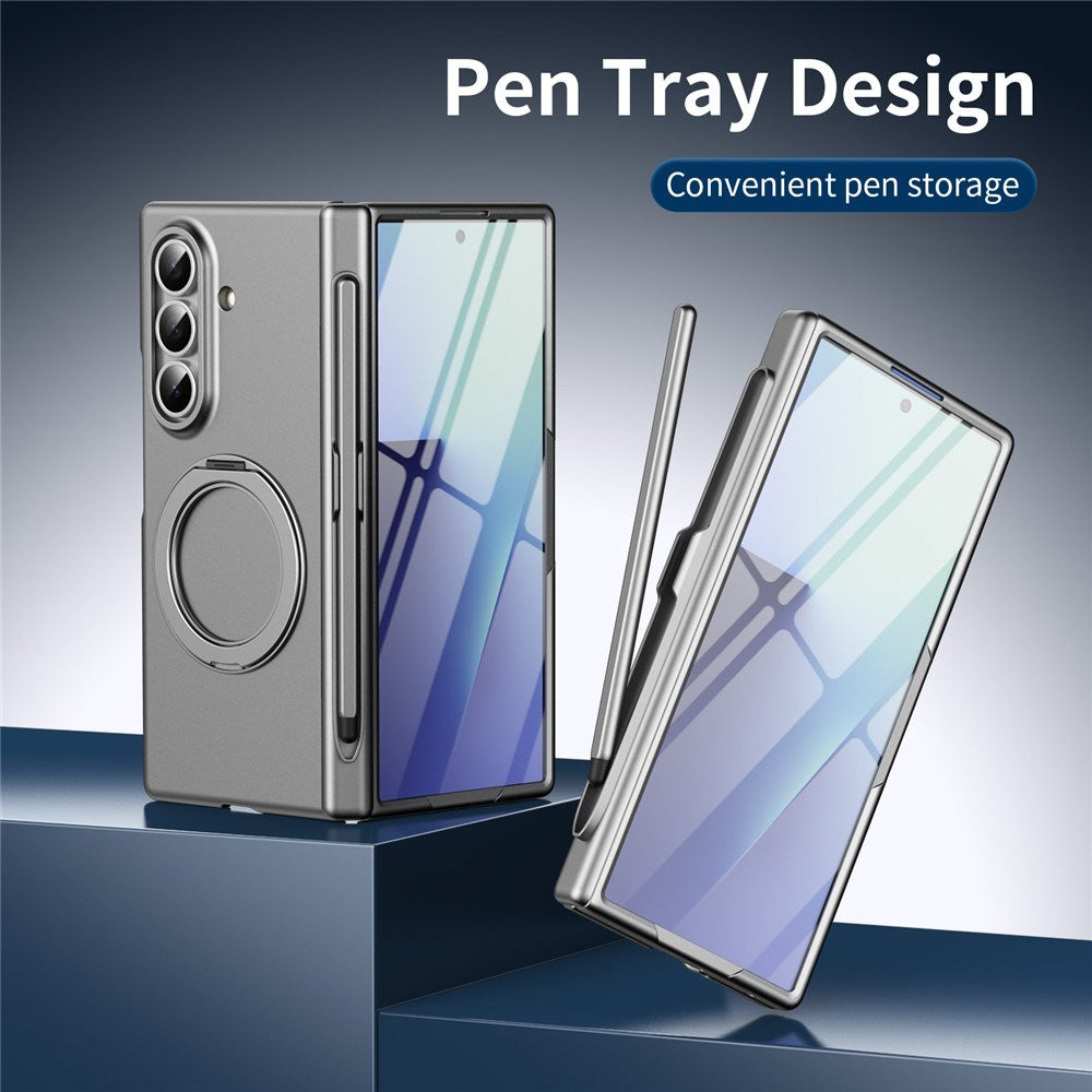 Samsung Galaxy Z Fold8 Ultra EIDERWOOD Cover m. Skærmbeskyttelse & Ståfunktion - Grå