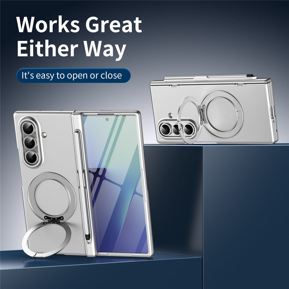 Samsung Galaxy Z Fold8 Ultra EIDERWOOD Cover m. Skærmbeskyttelse & Ståfunktion - Sølv