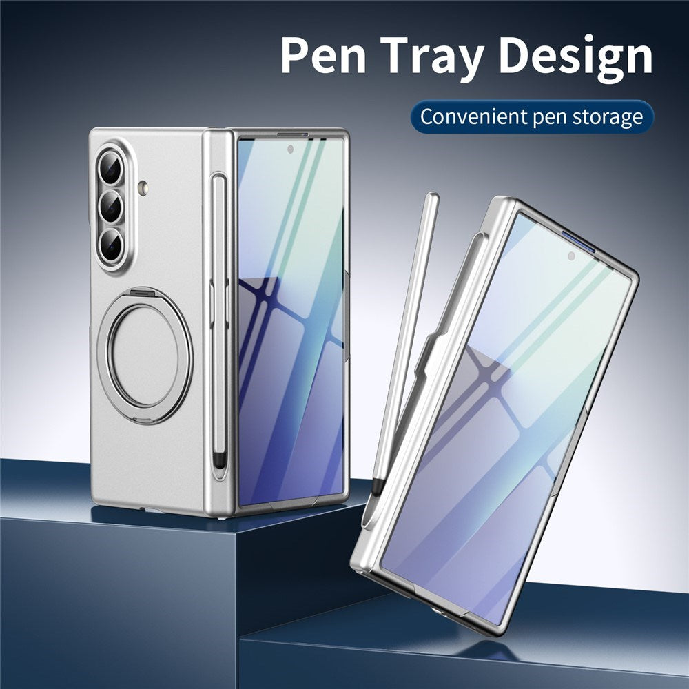 Samsung Galaxy Z Fold8 Ultra EIDERWOOD Cover m. Skærmbeskyttelse & Ståfunktion - Sølv
