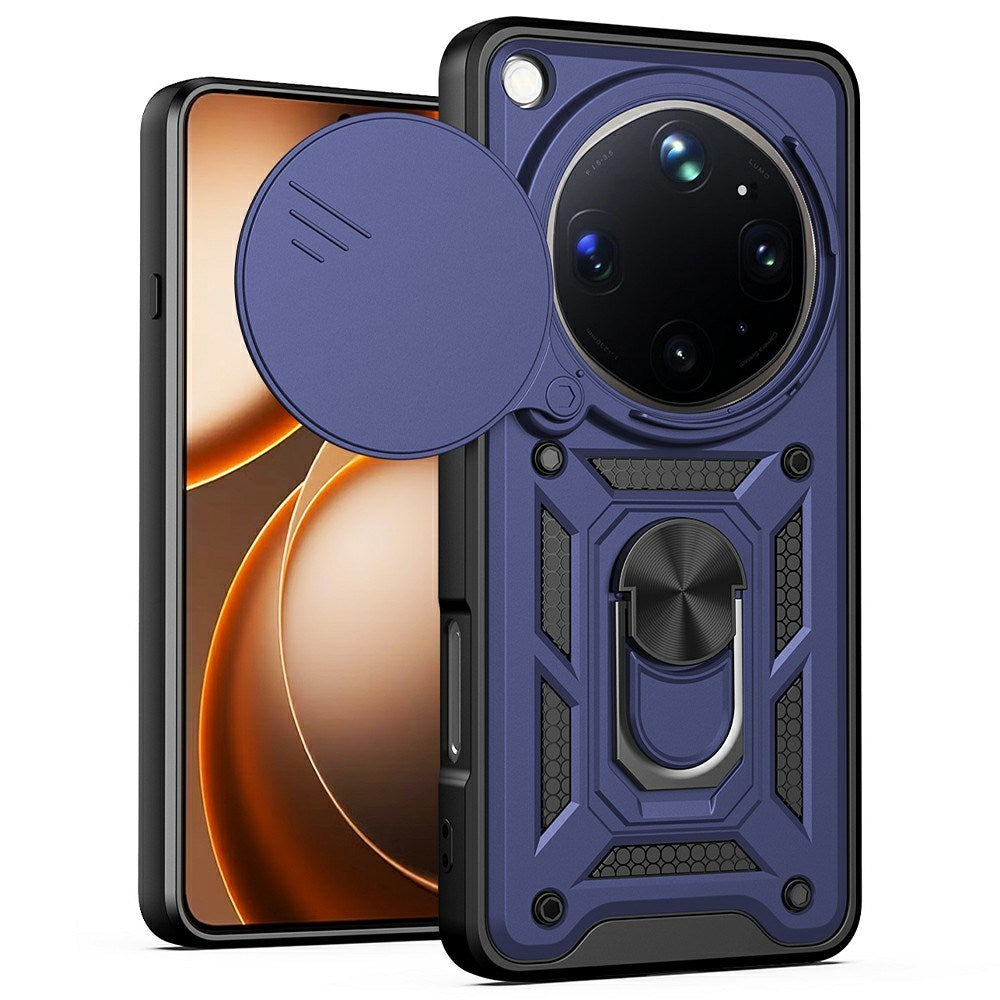 OPPO Find X9 Ultra EIDERWOOD Håndværkercover m. 360° Roterbar Camslider & Kickstand - Sort / Blå