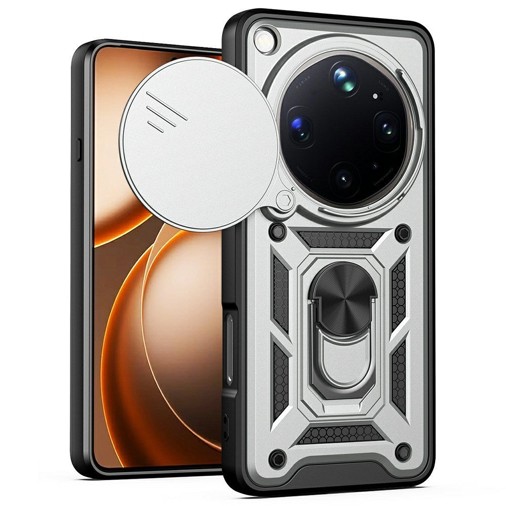 OPPO Find X9 Ultra EIDERWOOD Håndværkercover m. 360° Roterbar Camslider & Kickstand - Sort / Sølv