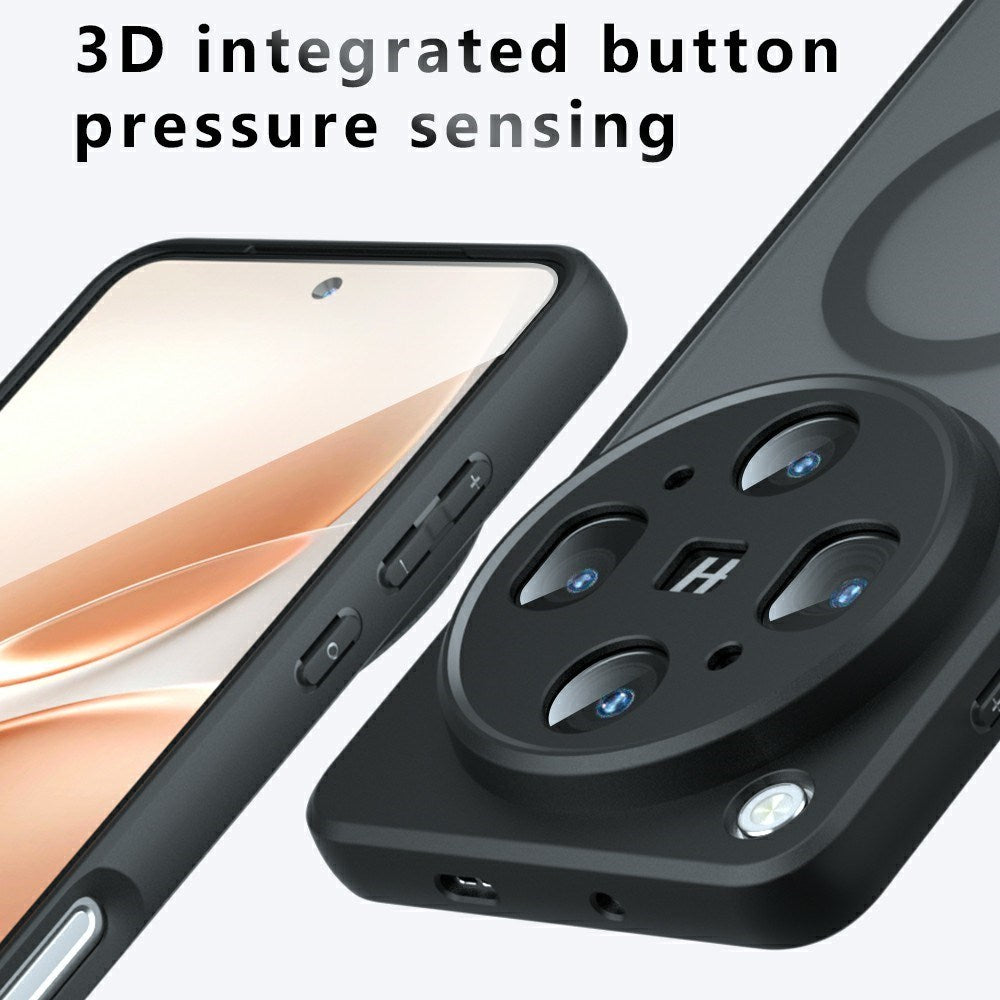 OPPO Find X9 Ultra EIDERWOOD Hybrid Cover m. Stødabsorbering - MagSafe Kompatibel - Mat Gennemsigtig / Sort