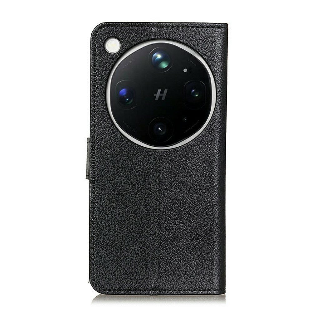 OPPO Find X9 Ultra EIDERWOOD Kunstlæder Flip Cover m. Kortholder & Ståfunktion - Sort