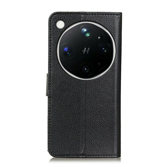 OPPO Find X9 Ultra EIDERWOOD Kunstlæder Flip Cover m. Kortholder & Ståfunktion - Sort