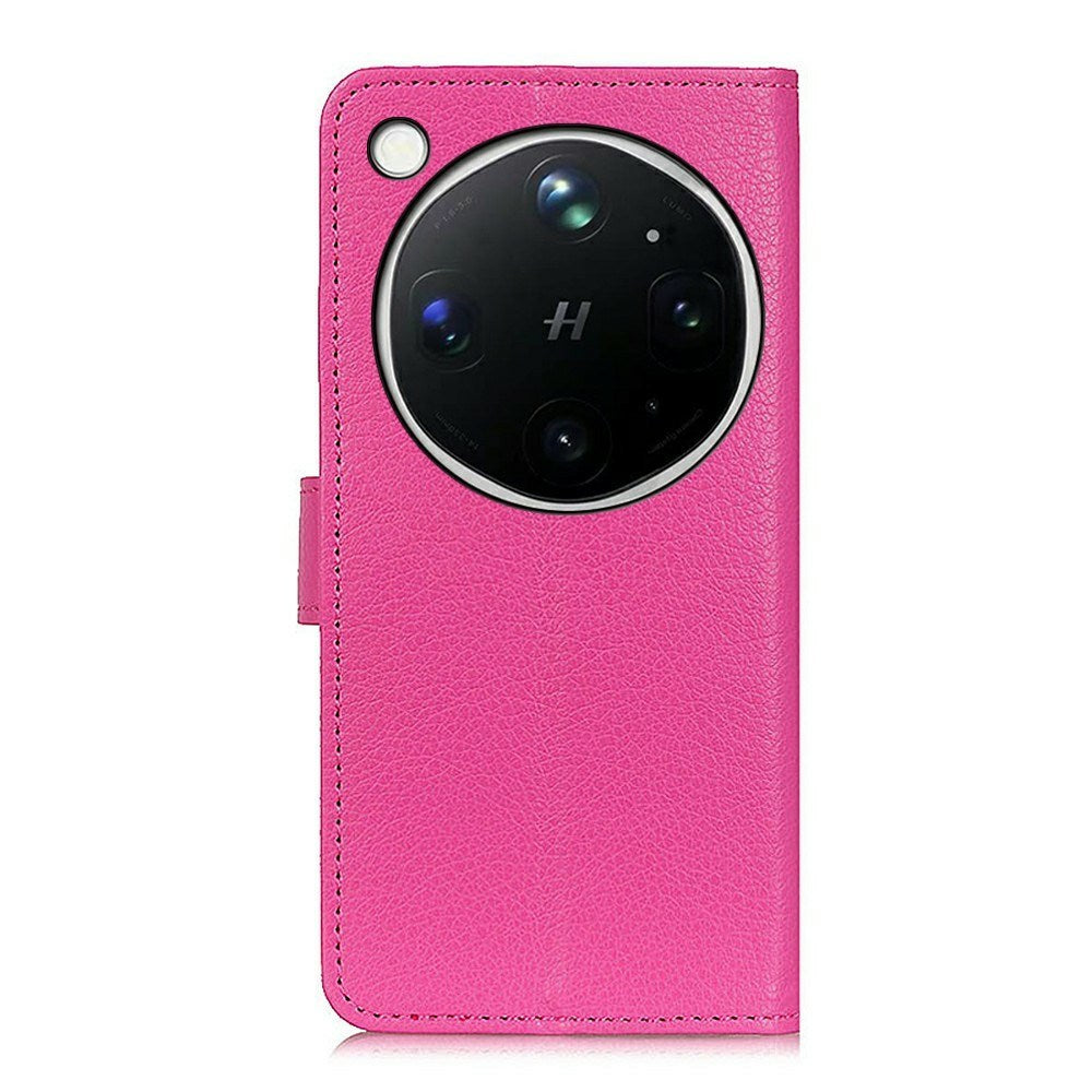 OPPO Find X9 Ultra EIDERWOOD Kunstlæder Flip Cover m. Kortholder & Ståfunktion - Lyserød
