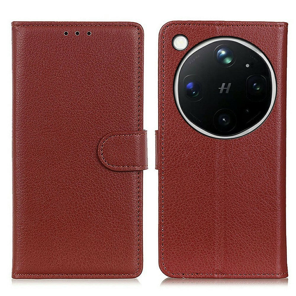OPPO Find X9 Ultra EIDERWOOD Kunstlæder Flip Cover m. Kortholder & Ståfunktion - Brun