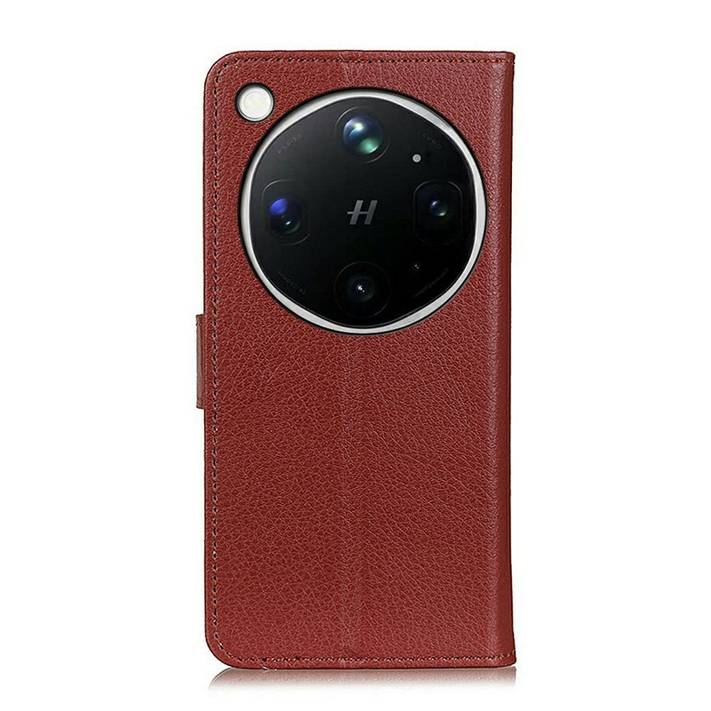 OPPO Find X9 Ultra EIDERWOOD Kunstlæder Flip Cover m. Kortholder & Ståfunktion - Brun