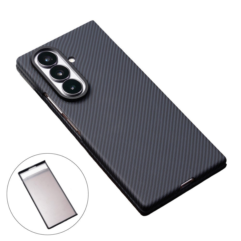Samsung Galaxy Z Fold8 Hårdt Plast Carbon Cover - MagSafe Kompatibel - Sort