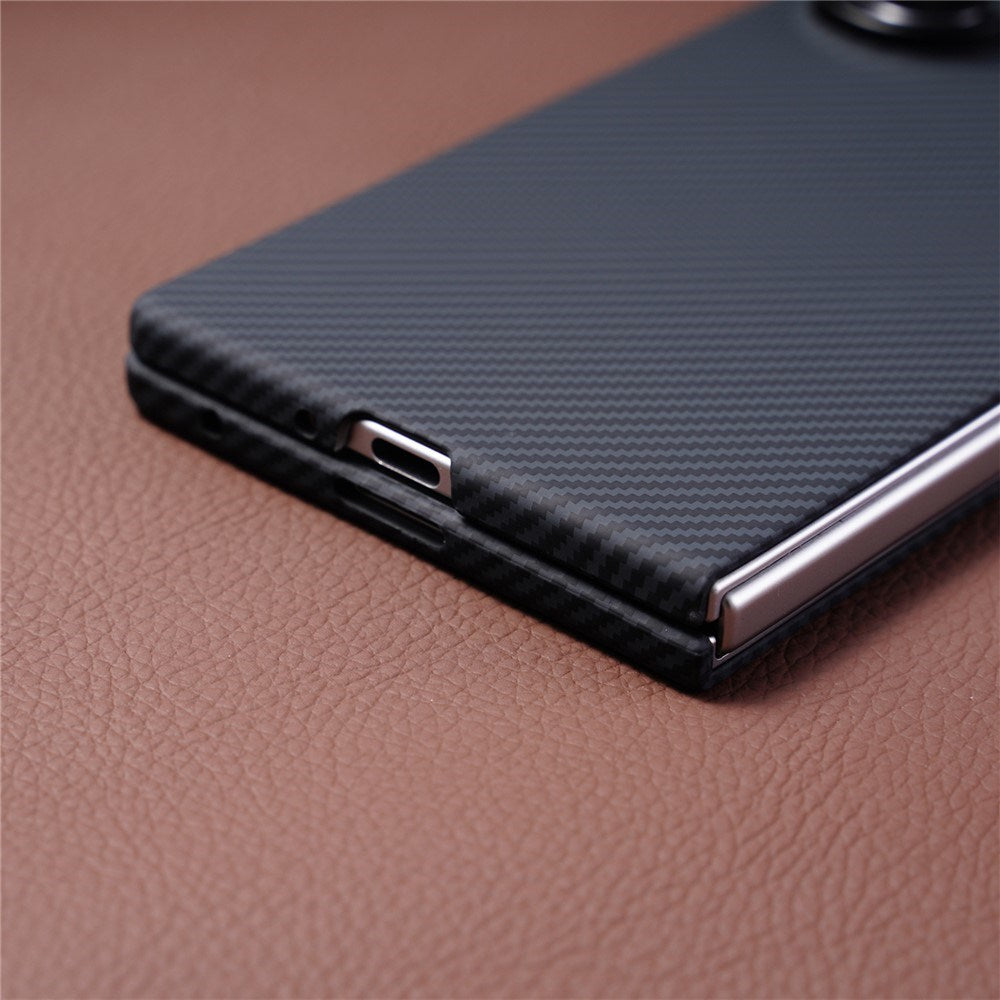 Samsung Galaxy Z Fold8 Hårdt Plast Carbon Cover - MagSafe Kompatibel - Grå