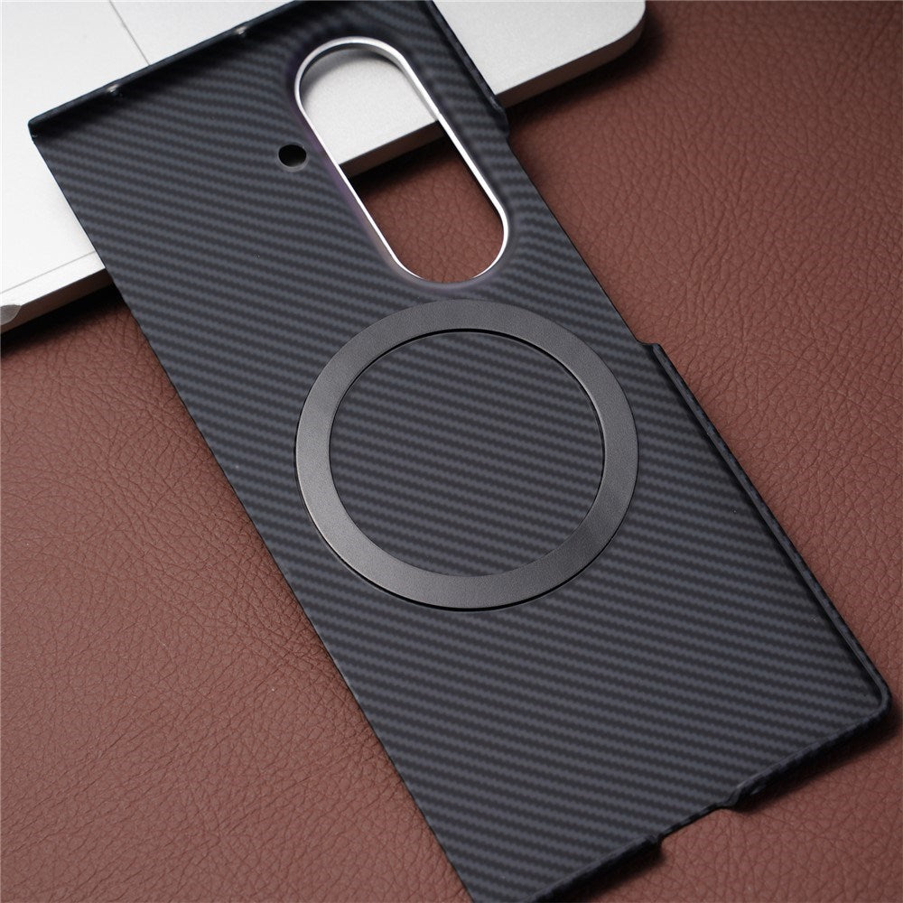 Samsung Galaxy Z Fold8 Hårdt Plast Carbon Cover - MagSafe Kompatibel - Grå