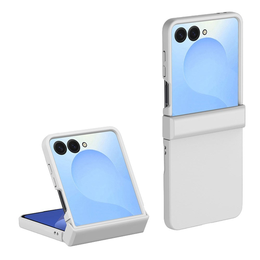 Samsung Galaxy Z Flip8 EIDERWOOD Hårdt Plastik Cover m. Hængsel - Hvid
