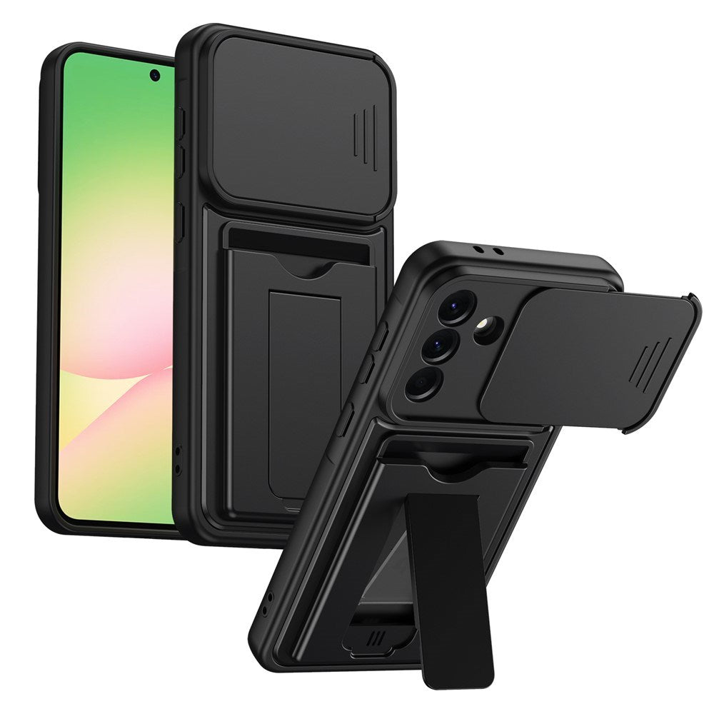 Samsung Galaxy A27 EIDERWOOD Hybrid Håndværker Cover m. Kortholder & Cam Slider - Sort