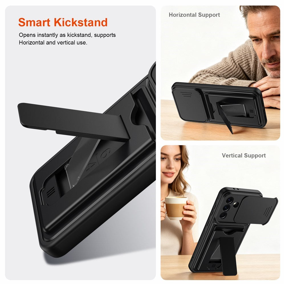 Samsung Galaxy A27 EIDERWOOD Hybrid Håndværker Cover m. Kortholder & Cam Slider - Sort