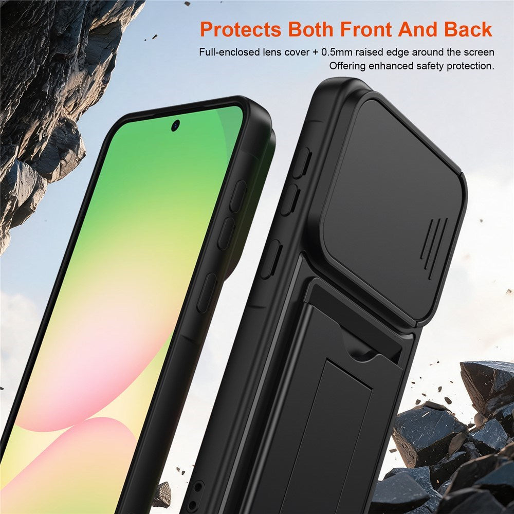 Samsung Galaxy A27 EIDERWOOD Hybrid Håndværker Cover m. Kortholder & Cam Slider - Sort