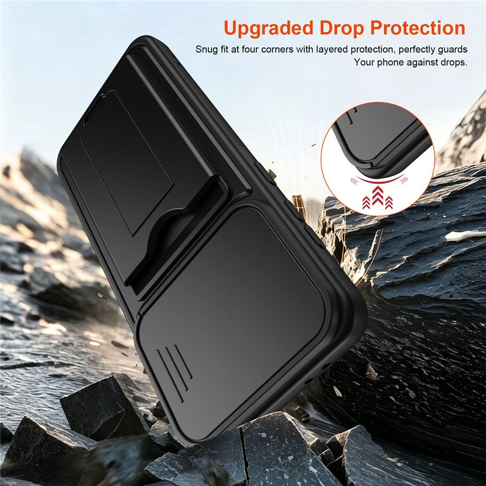 Samsung Galaxy A27 EIDERWOOD Hybrid Håndværker Cover m. Kortholder & Cam Slider - Sort