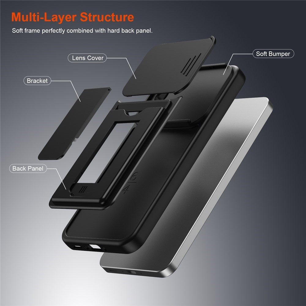 Samsung Galaxy A27 EIDERWOOD Hybrid Håndværker Cover m. Kortholder & Cam Slider - Sort