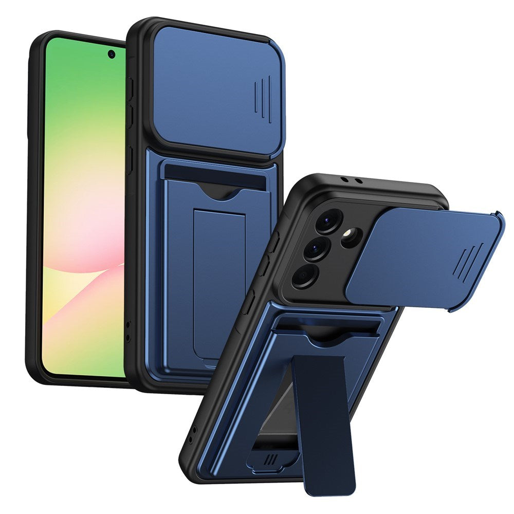 Samsung Galaxy A27 EIDERWOOD Hybrid Håndværker Cover m. Kortholder & Cam Slider - Blå